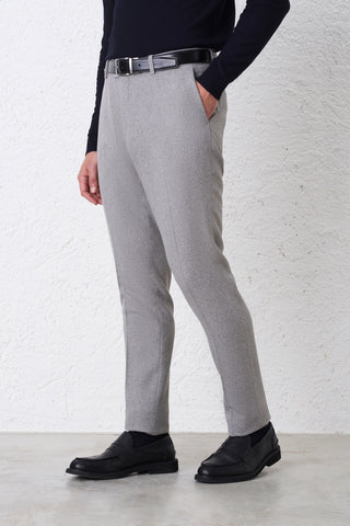 Pantalone Classico Trama Diagonale Tasca America