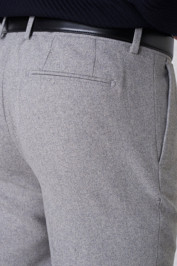 Pantalone Classico Trama Diagonale Tasca America