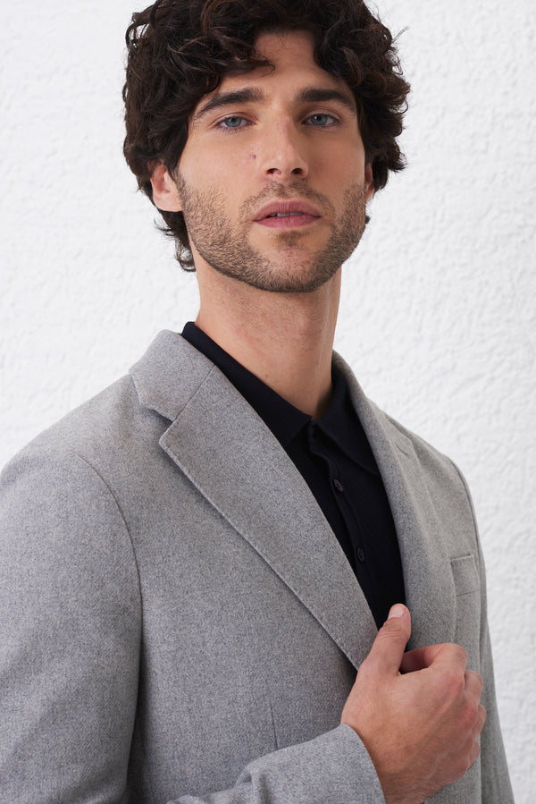 Giacca Monopetto in misto Lana