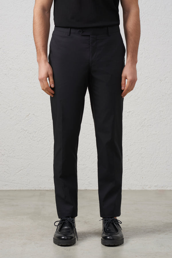 Pantalone Nero  in Cotone Stretch
