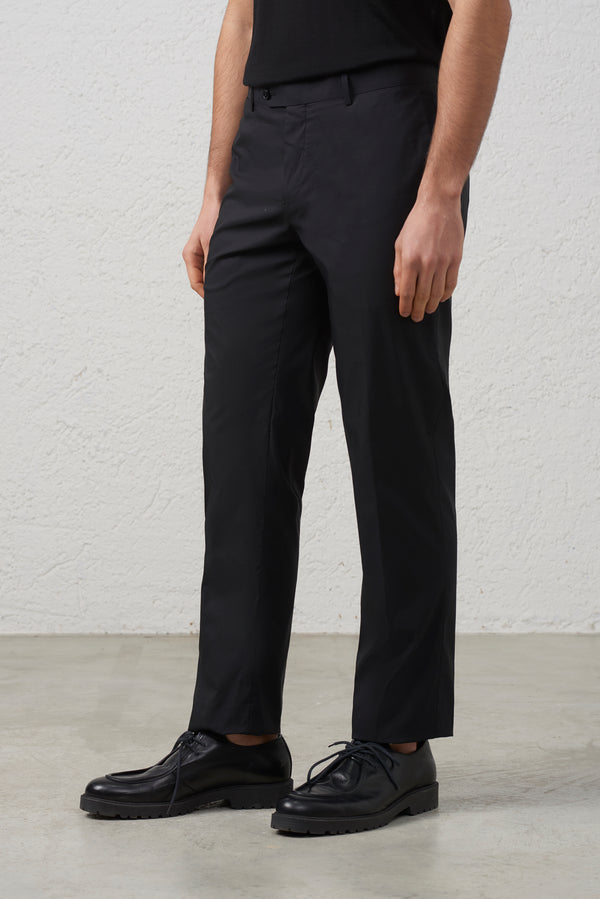 Pantalone Nero  in Cotone Stretch