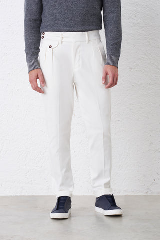 Pantalone High Twist Doppia Pince con Taschino