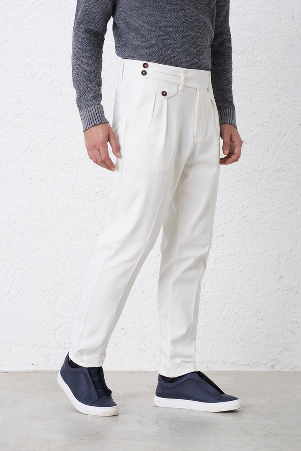 Pantalone High Twist Doppia Pince con Taschino