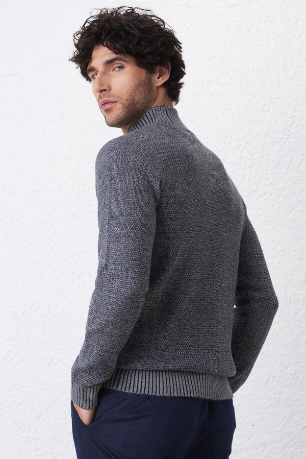 Maglia Mezzo Collo Misto Lana