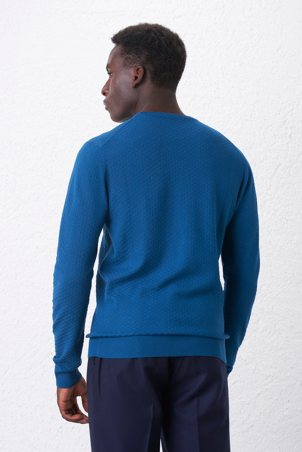 Maglia Girocollo Operata nido d'ape