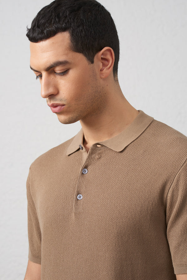 Polo  Cotone 2/60 Tabacco