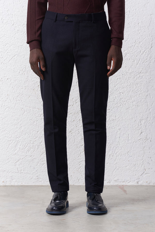 Pantalone Classico Trama Diagonale Tasca America