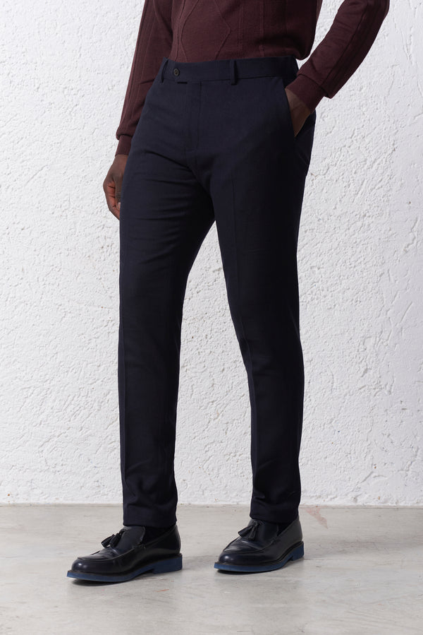 Pantalone Classico Trama Diagonale Tasca America