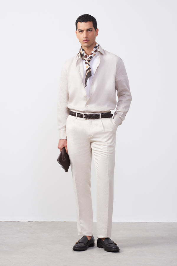 Pantalone Operato in Micro Texture