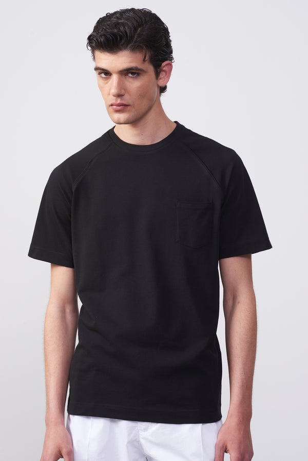 Maglia in Piqué di Cotone con Taschino