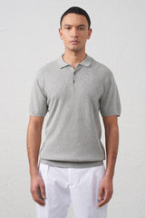 Polo  Cotone 2/60 Grigio Melange