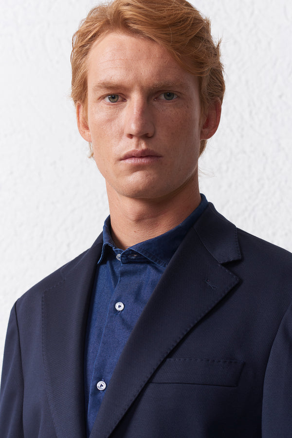 Giacca Monopetto Regular Fit Bavero 10 cm