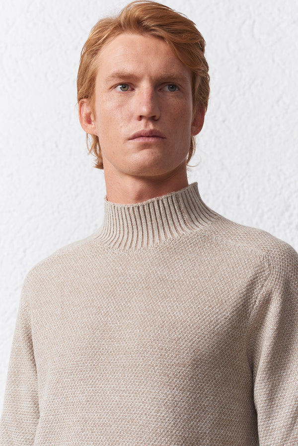 Maglia Mezzo Collo Misto Lana