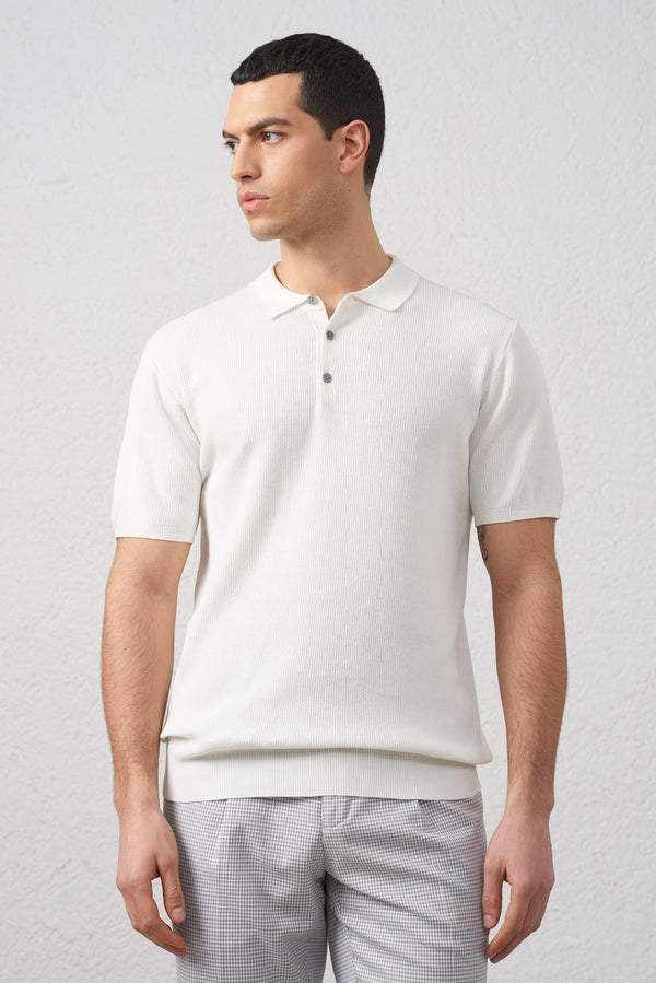Polo  Cotone 2/60 Bianco