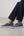 Mocassino Jeans in Camoscio con Suola in Gomma