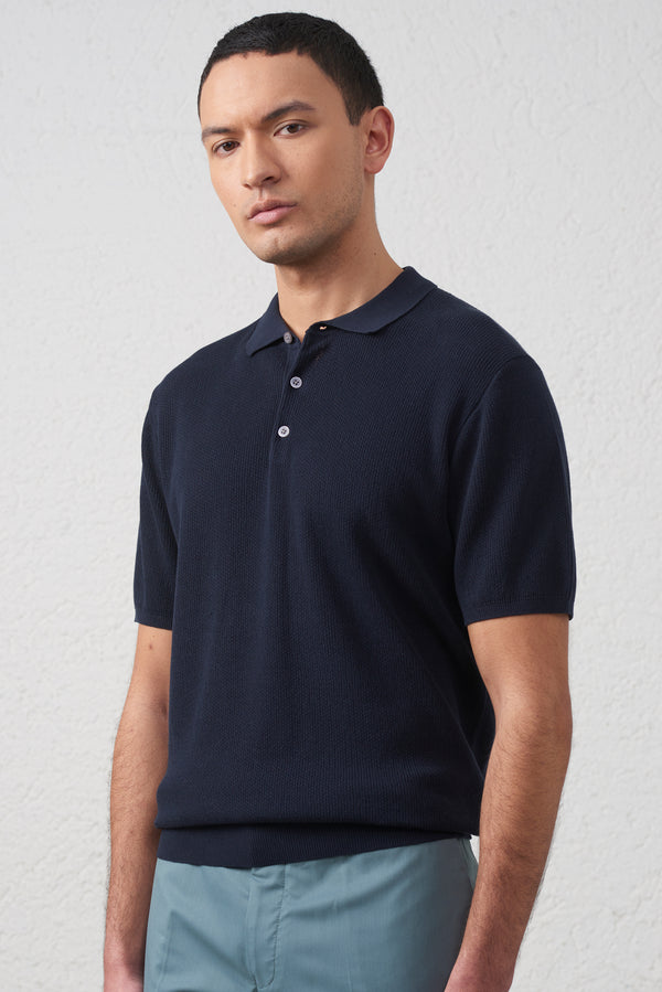 Polo  Cotone 2/60 Blu