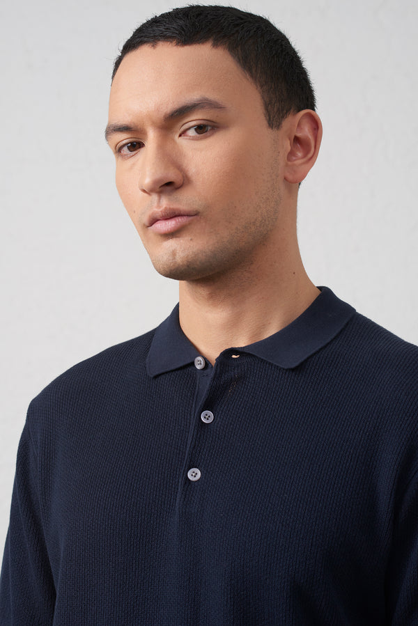 Polo  Cotone 2/60 Blu