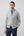 Cardigan Grigio Melange  in Cotone con Zip Doppio Cursore