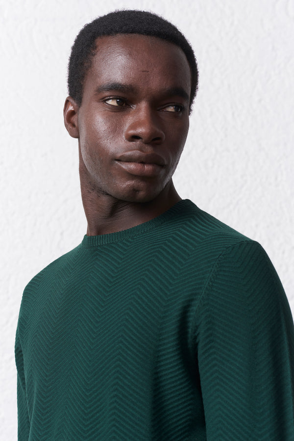 Maglia in tessuto operato tono su tono