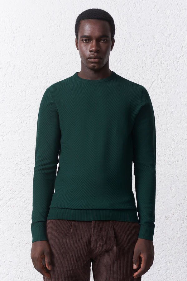 Maglia in tessuto operato tono su tono