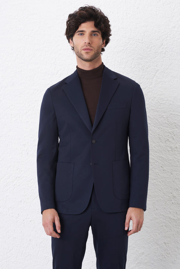 Giacca Monopetto Regular Fit Bavero 10 cm