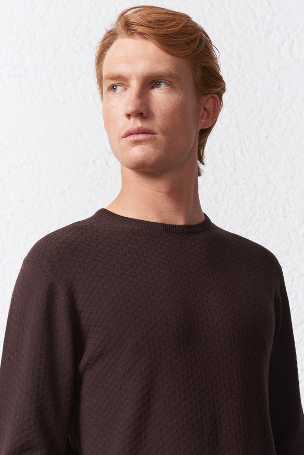 Maglia Girocollo Operata nido d'ape