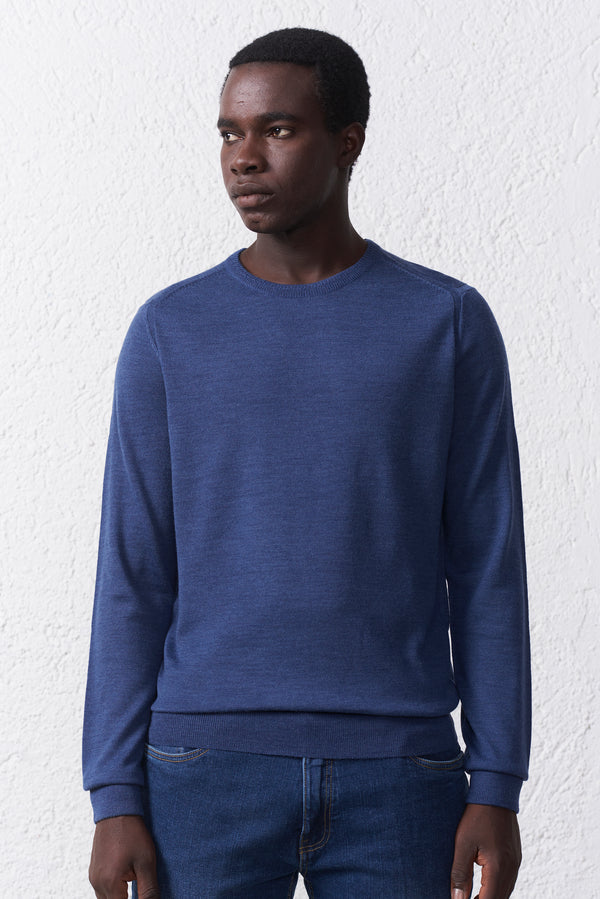 Maglia Girocollo Misto Lana Merinos