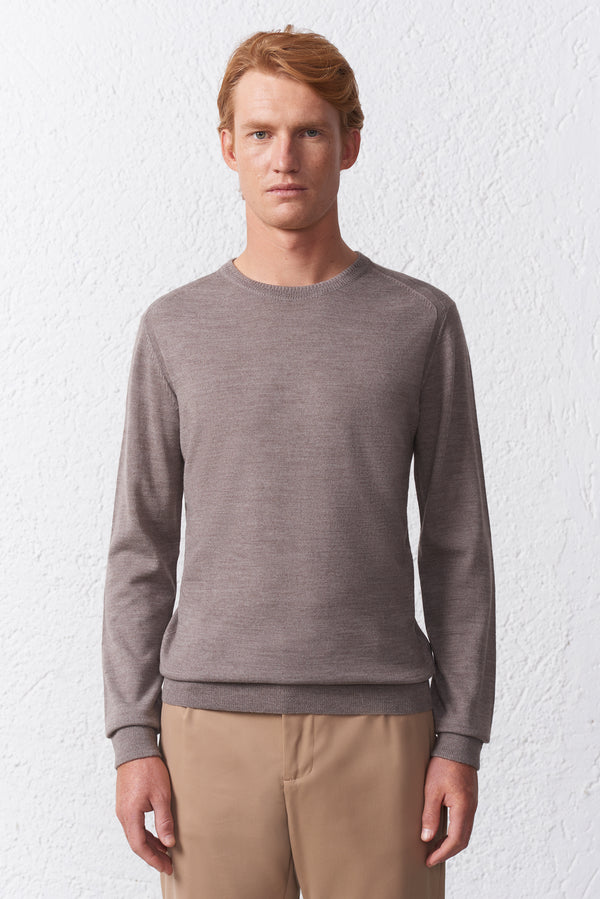 Maglia Girocollo Misto Lana Merinos