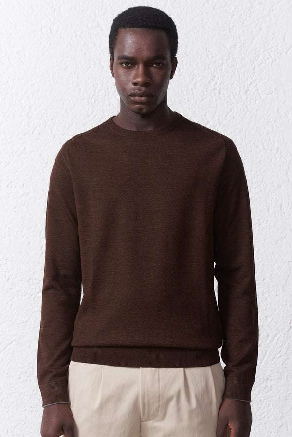 Maglia Girocollo Misto Lana Merinos