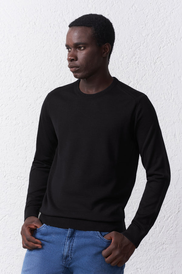 Maglia Girocollo Misto Lana Merinos