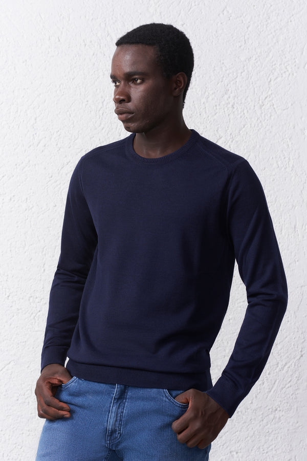 Maglia Girocollo Misto Lana Merinos