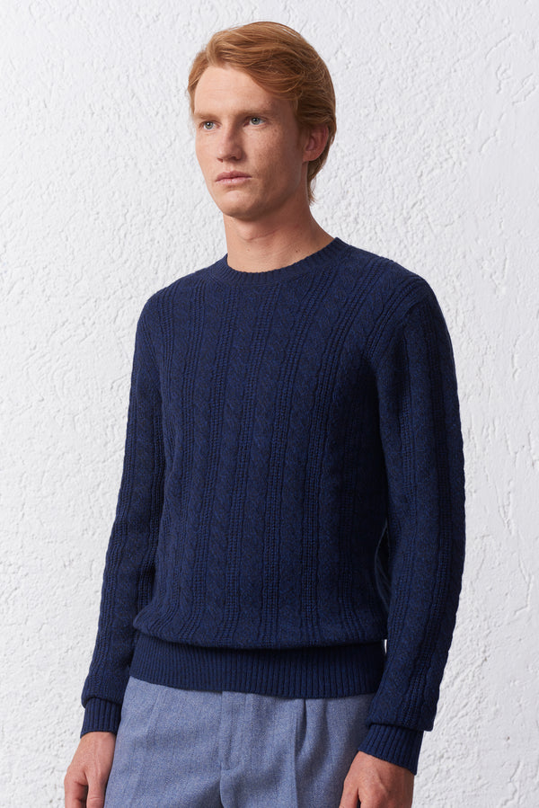 Maglia Trecce Misto Lana