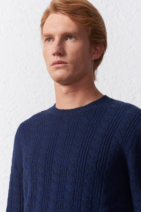 Maglia Trecce Misto Lana