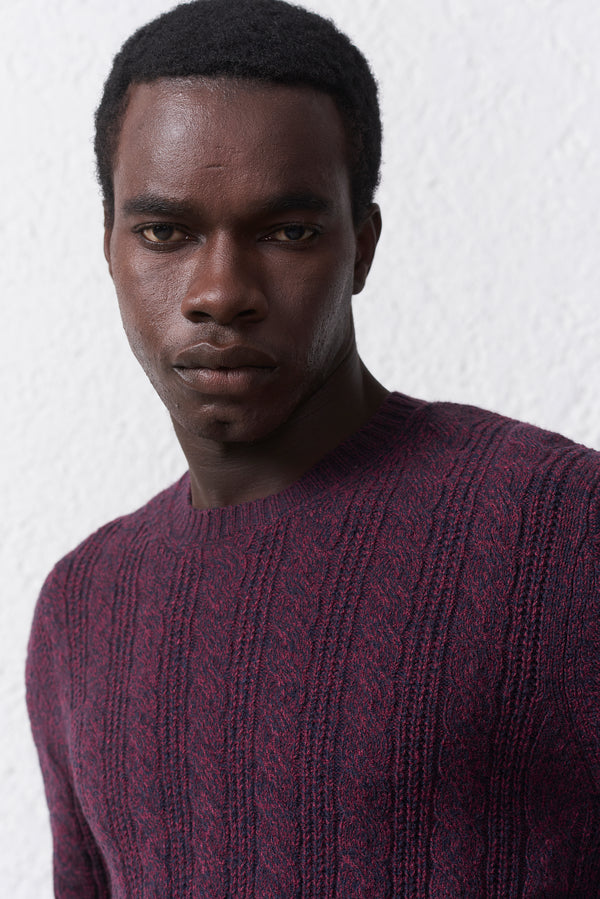 Maglia Trecce Misto Lana