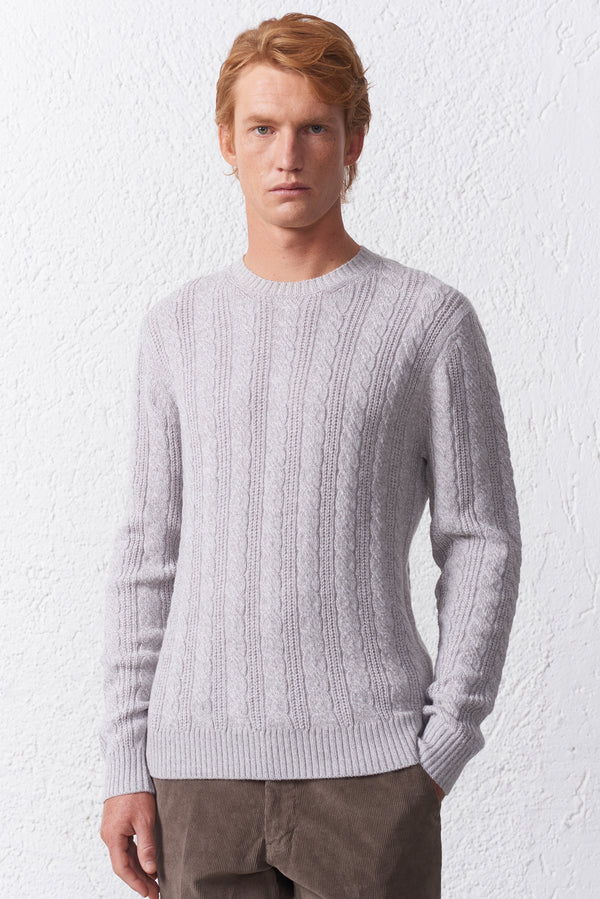 Maglia Trecce Misto Lana