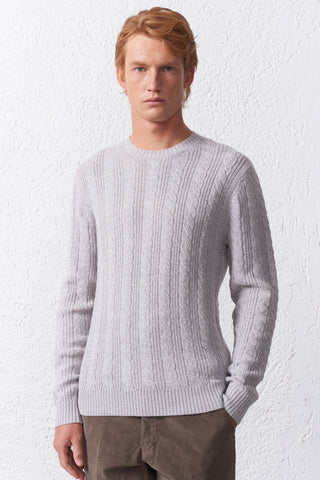 Maglia Trecce Misto Lana