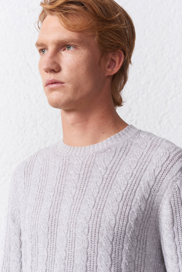 Maglia Trecce Misto Lana