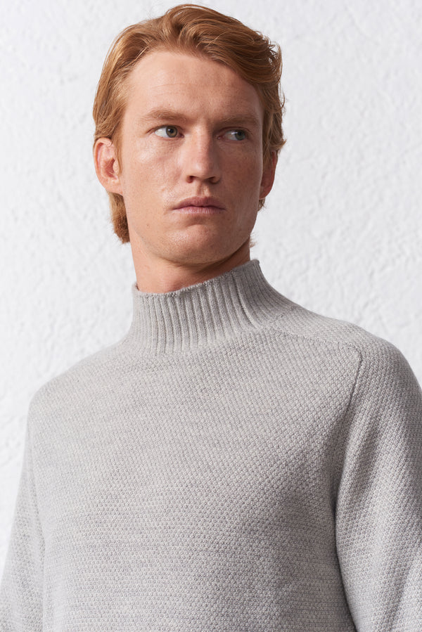 Maglia Mezzo Collo Misto Lana