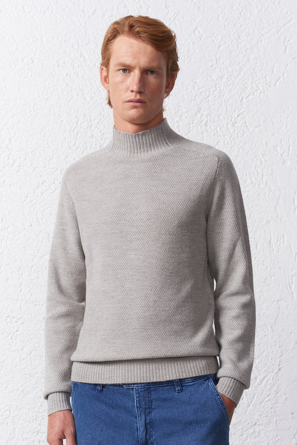 Maglia Mezzo Collo Misto Lana