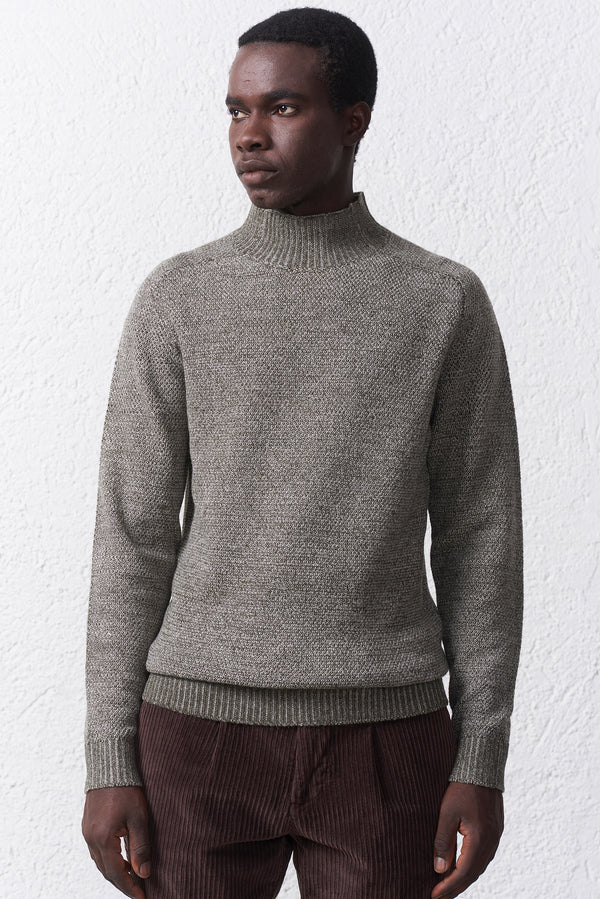 Maglia Mezzo Collo Misto Lana