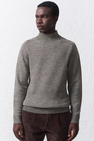 Maglia Mezzo Collo Misto Lana