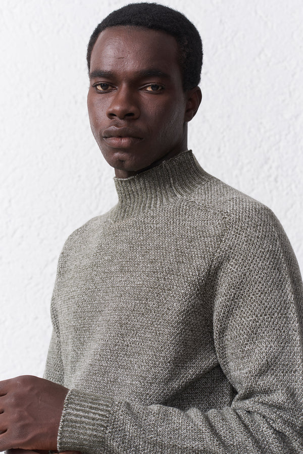 Maglia Mezzo Collo Misto Lana