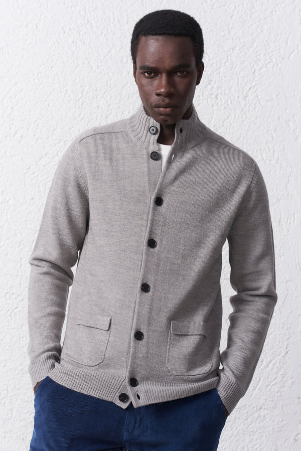 Cardigan Misto Lana