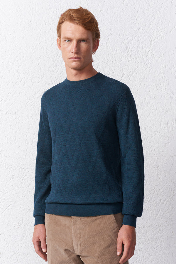 Maglia Misto Merinos Fantasia Rombi