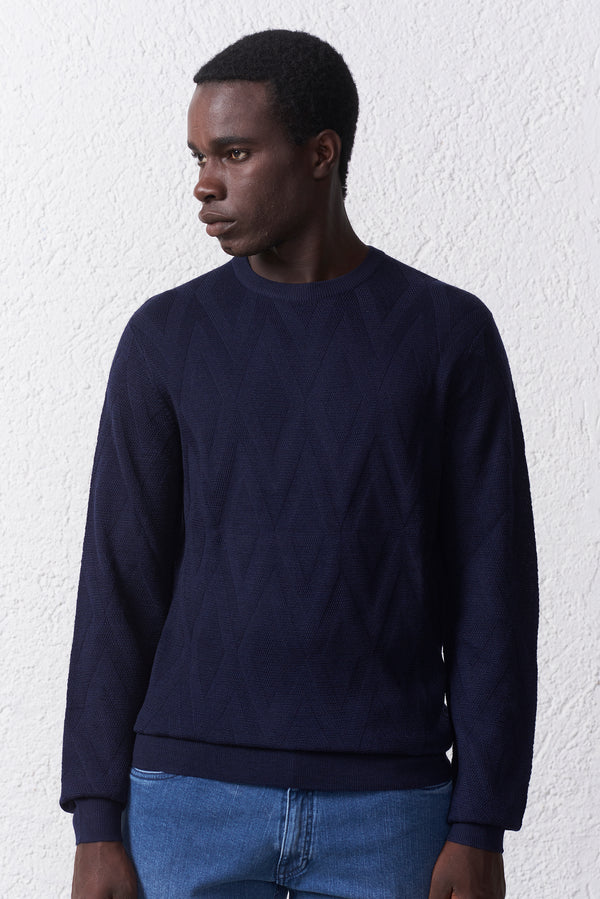 Maglia Misto Merinos Fantasia Rombi