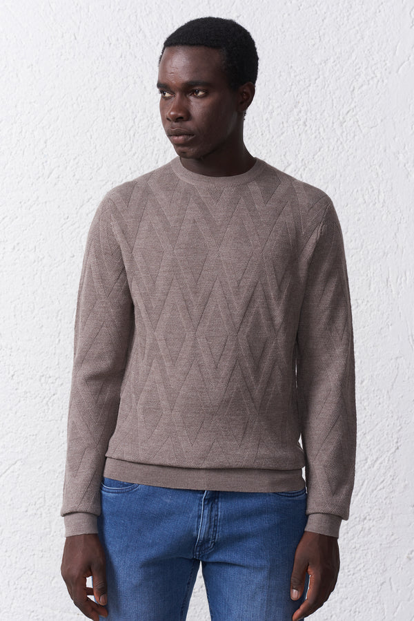 Maglia Misto Merinos Fantasia Rombi