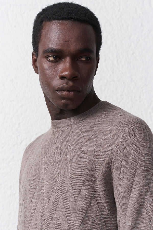 Maglia Misto Merinos Fantasia Rombi