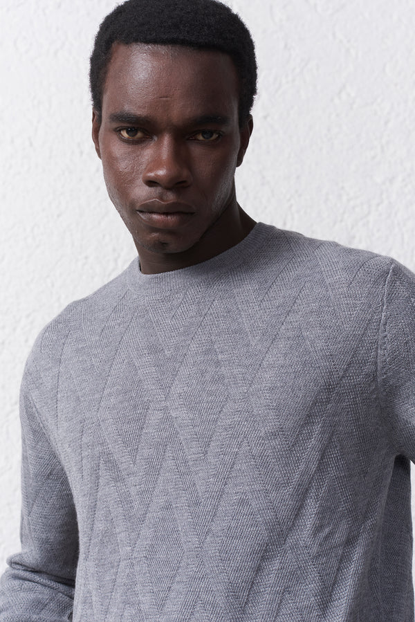 Maglia Misto Merinos Fantasia Rombi