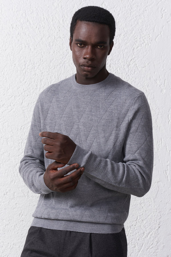 Maglia Misto Merinos Fantasia Rombi