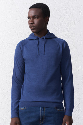 Felpa Cappuccio in misto Merinos